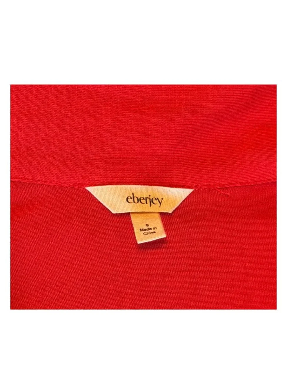 Eberjey Gisele Red Long Sleeve Pajama Top Modal Size Small